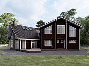 Двухэтажный дом из бруса 17х24 проект Елень