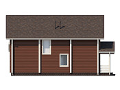 Полутораэтажный дом шале из бруса 11х12 с террасой Собина