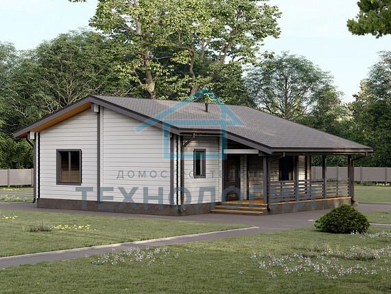 Одноэтажный дом из бруса 9х11 проект Мавра