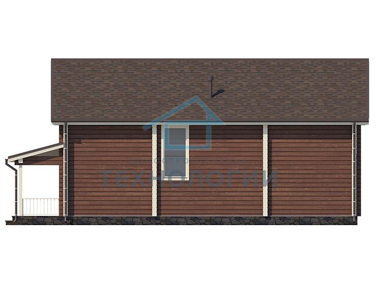 Дом шале из бруса в полтора этажа 9х13 с котельной Отрада