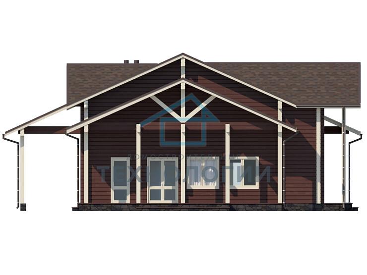 Дом шале из бруса в 1,5 этажа 12х14 с котельной Ванда