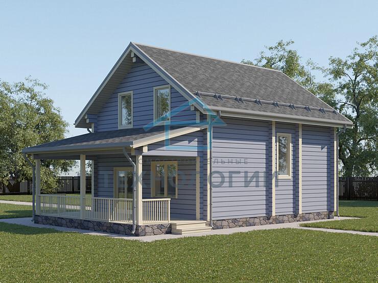 Полутораэтажный дом шале из бруса 9х9 с котельной Млада