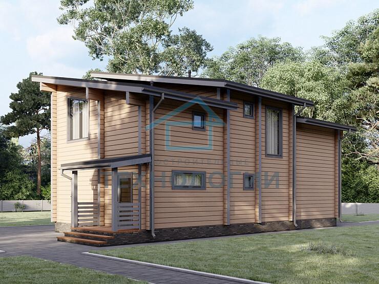 Двухэтажный дом из бруса 8х13 проект Зарина