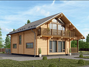 Двухэтажный дом из бруса 10х11 с котельной Полада