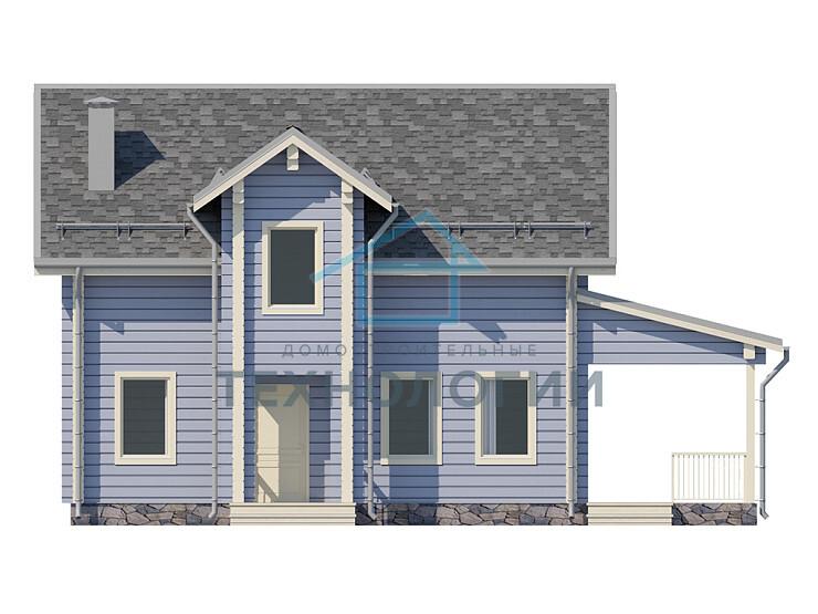 Полутораэтажный дом шале из бруса 9х9 с котельной Млада