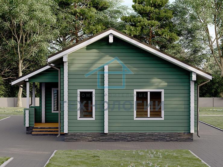 Одноэтажный дом из бруса 9х12 проект Зиновья