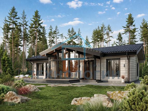 Одноэтажный дом из бруса 10х15 Хотен