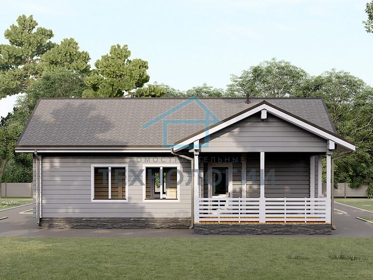 Одноэтажный дом из бруса 9х12 проект Ираида