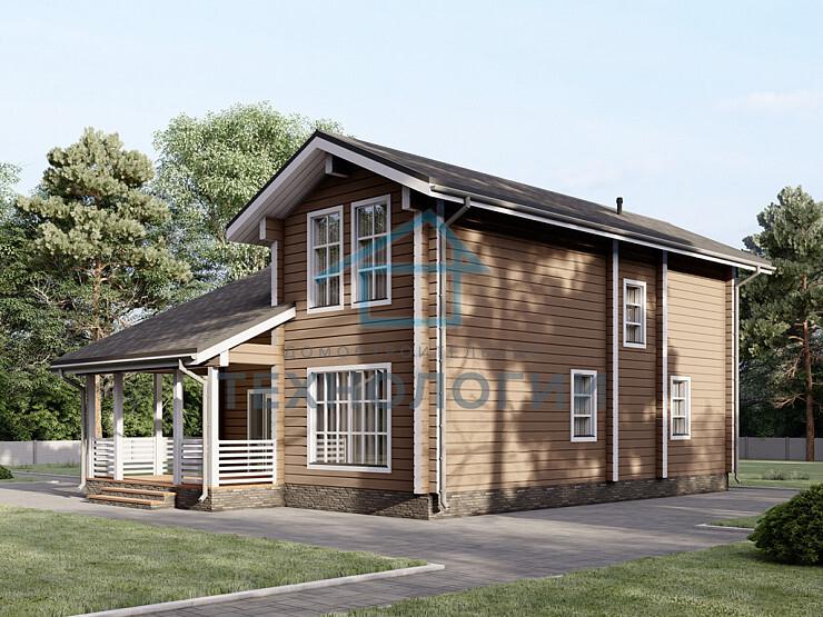 Двухэтажный дом из бруса 9х11 проект Жула