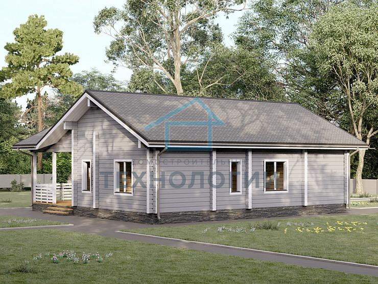 Одноэтажный дом из бруса 9х12 проект Ираида