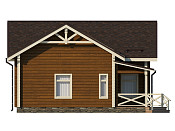 Дом шале из бруса с сауной в 1,5 этажа 9х10 Медея