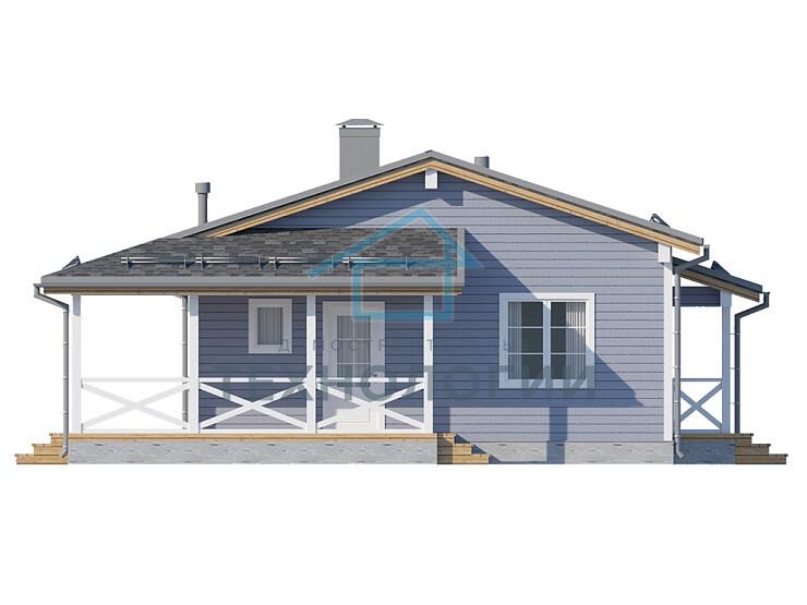 Скандинавский одноэтажный дом из бруса 8х11 с террасой Ярина