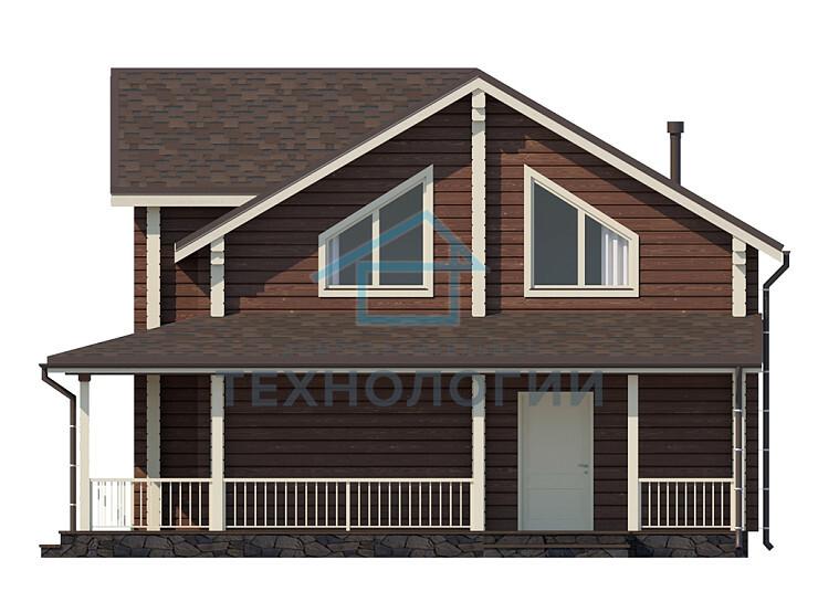 Дом шале из бруса в полтора этажа 9х13 с котельной Отрада