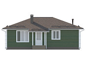 Одноэтажный дом из бруса шале 8х11 с котельной Чипрана