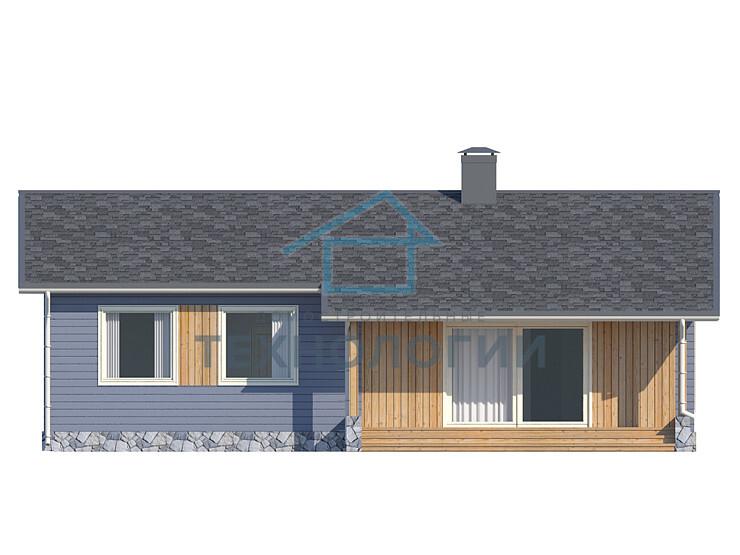 Современный одноэтажный брусовой дом 9х13 с котельной Далебор