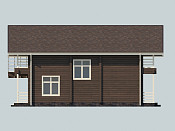 Дом шале из бруса в полтора этажа 10х11 с котельной Хотомир