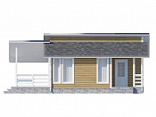 Одноэтажный каркасный дом 7х7 проект Добролюб