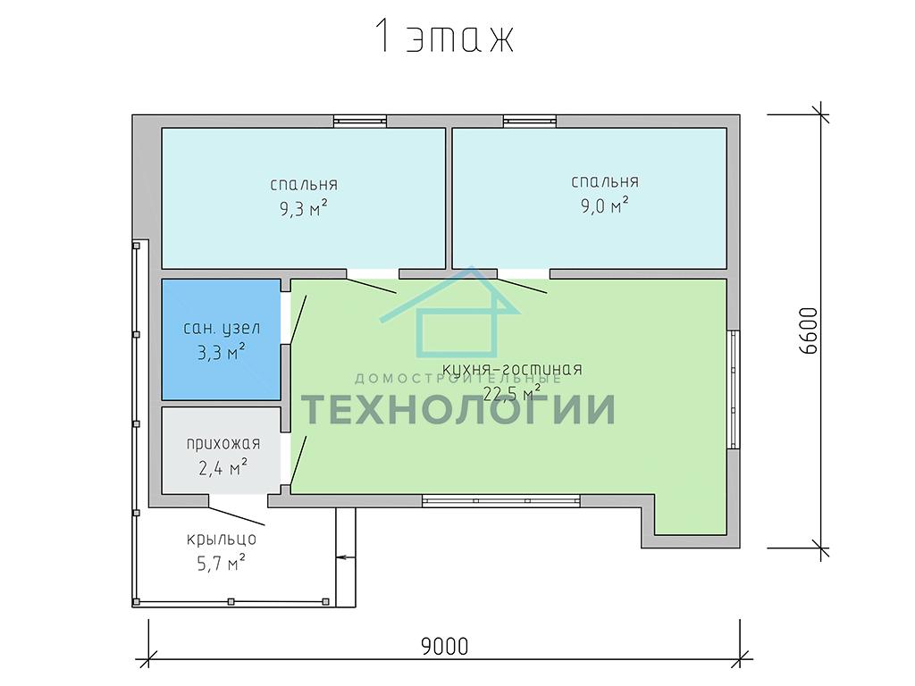 Дома из пеноблоков 6х9 под ключ проекты и цены Москва фото | Doma-Guru
