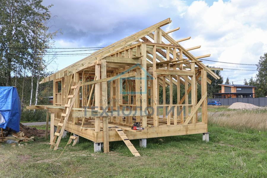 Фото 9. Строительство деревянного каркасного дома